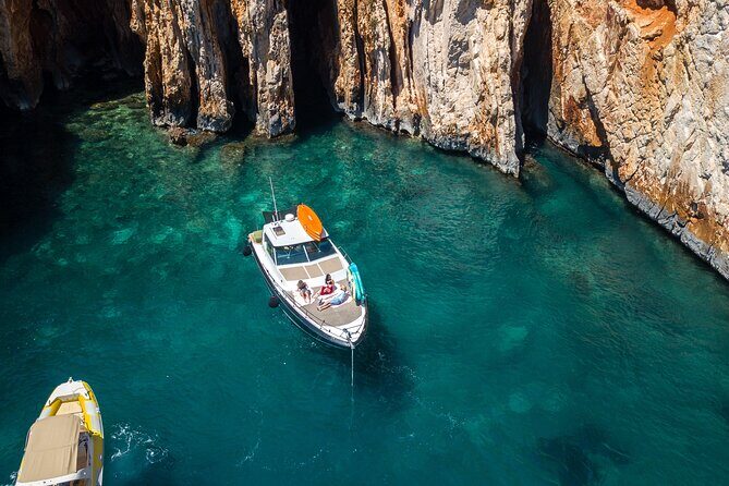 Blue & Green cave tour with yacht from town Hvar - Stiniva Cove: The Narrow Entrance That Makes the Whole Place Feel Secret