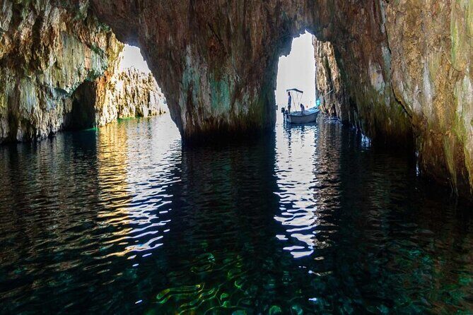 Blue & Green Cave Vis Island and Pakleni Islands Private Day Trip from Hvar - Stop 2: Green Cave Near Ravnik and the Two Ways In