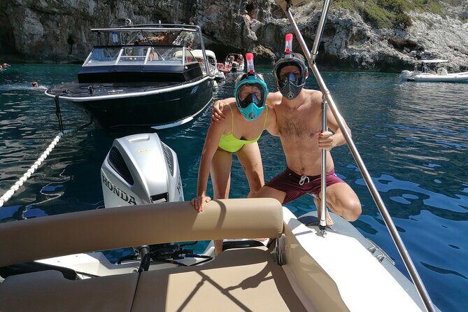 BLUE LAGON & 3 islands full day private speedboat tour - Solta and the Necujam shipwreck: calm bay snorkeling, later in the day