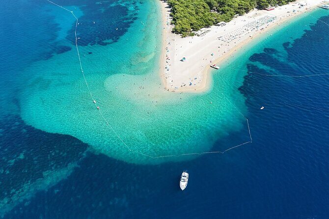 Blue Lagoon and Trogir town - half day speed boat tour - Laganini Beach Club stop: a short drink break with sea views