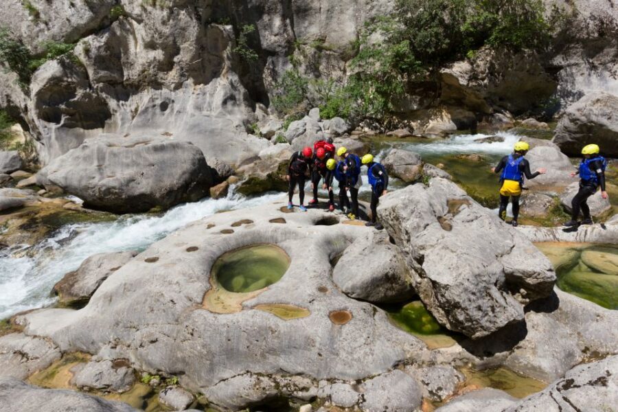 From Split or Zadvarje: Cetina River Canyoning - Getting back out: hike to the rock mouth and shuttle return