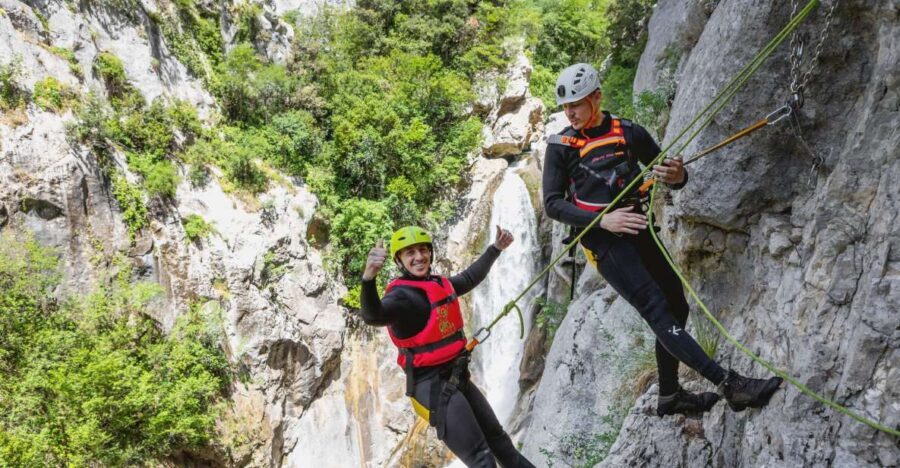 From Split/Šestanovac: Extreme Canyoning on Cetina River - Cetina River Extreme Canyoning: what the 53m abseil really means
