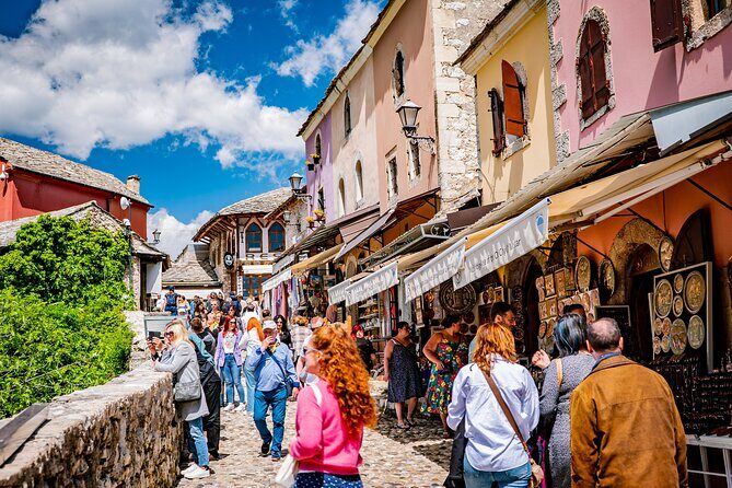 Mostar and Herzegovina Tour with Kravica Waterfall from Split & Trogir - Mostar’s Kujundziluk bazar and Mosque views: more than photo stops