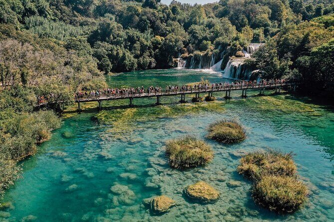 Private Full-Day Krka Waterfalls Tour with Wine Tasting - Skradin swim time: where the river meets the sea