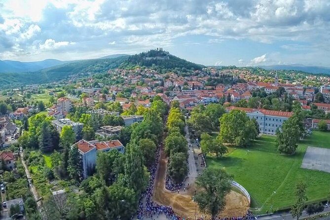 Sinj: Panoramic Flight over Peruca Lake and Dinara mountain - Following the Cetina River for Landing