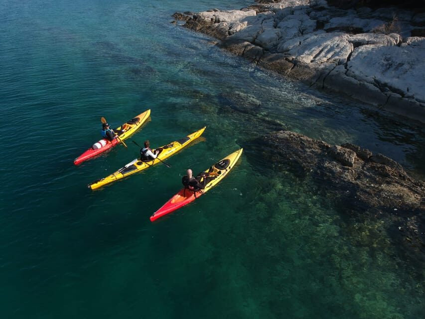 Split: Guided Sea Kayaking Tour with Snorkeling - Beginner paddling on a sit-on-top kayak (no hero requirements)
