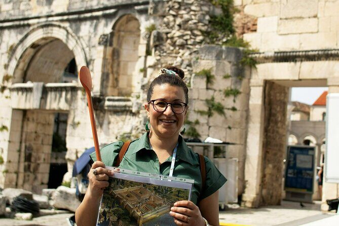 Split History and Gastro Small-Group Tour with Food and Drinks - Finding Your Tour: Orange Spoon Energy Outside Diocletian’s Palace