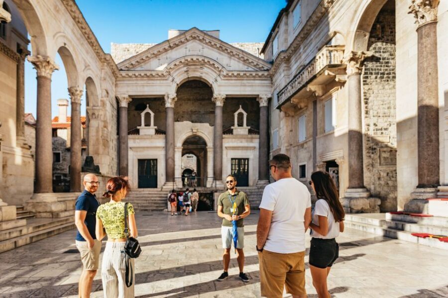 Split: Old Town and Diocletian Palace Walking Tour - Diocletian Palace ruins: the Peristyle square and Roman geometry