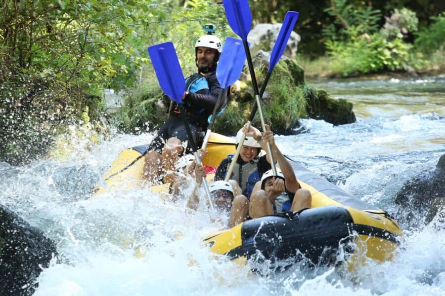 Split/Omiš: Rafting, Cliff Jumping, and Cave Tour - The 3-hour rafting run on Cetina: what it feels like in real life