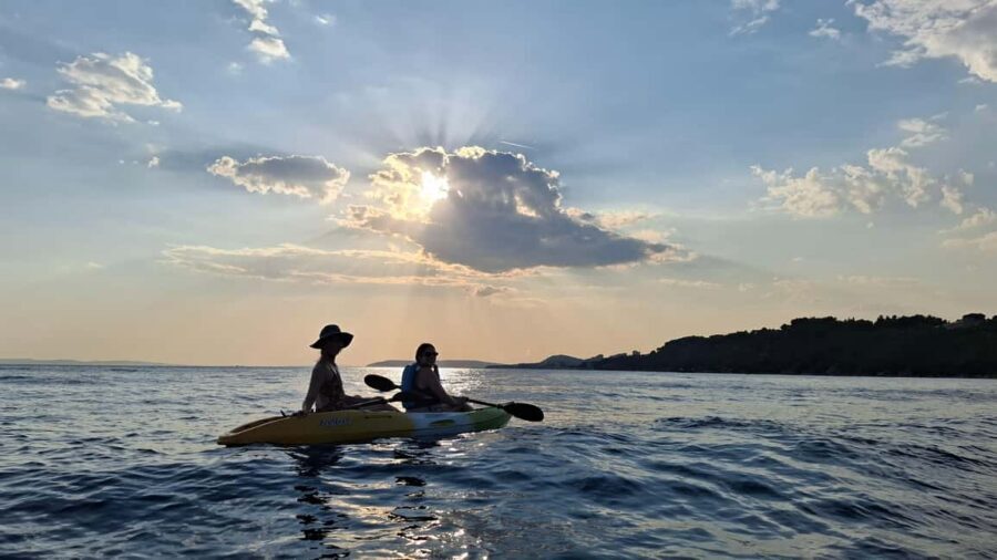 Split: Sunset Guided Kayaking Tour - The Guided Kayaking and the Fun Stuff: Swimming, Walking, and Cliff Jumping