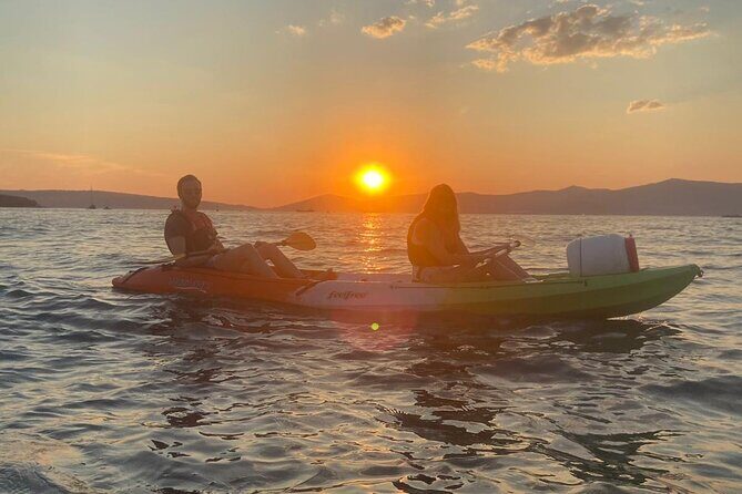Split Sunset Sea Kayaking Tour - The Sunset Part: Quiet Water, Coves, and Guide Photos