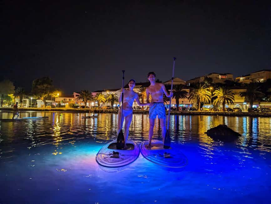 Split: Transparent SUP night Glow tour - The Stobreč guided paddle: 1.5 hours of sea at night