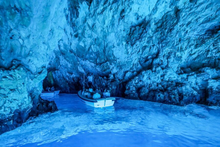 Split/Trogir: Blue Cave, Mamma Mia, Hvar and 5 Island Tour - Budikovac Blue Lagoon: snorkel gear, a swimming hour, and crowd reality